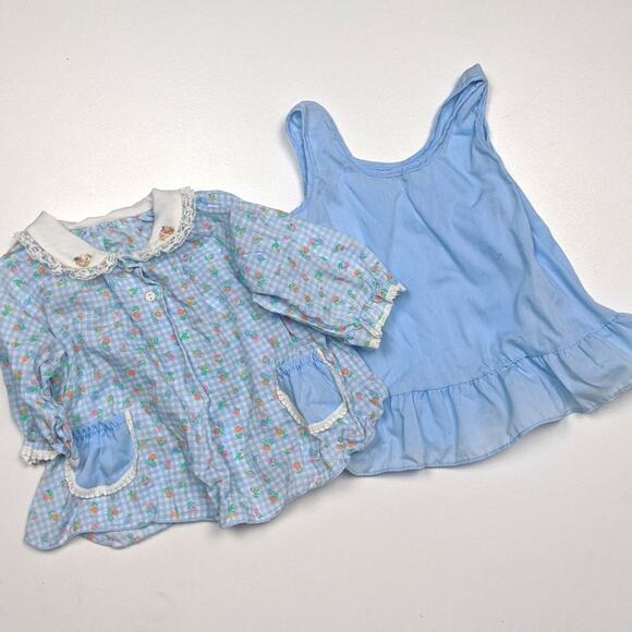 Vintage Evy Swing Top Girls Size 18m Floral Tunic - Picture 2 of 6